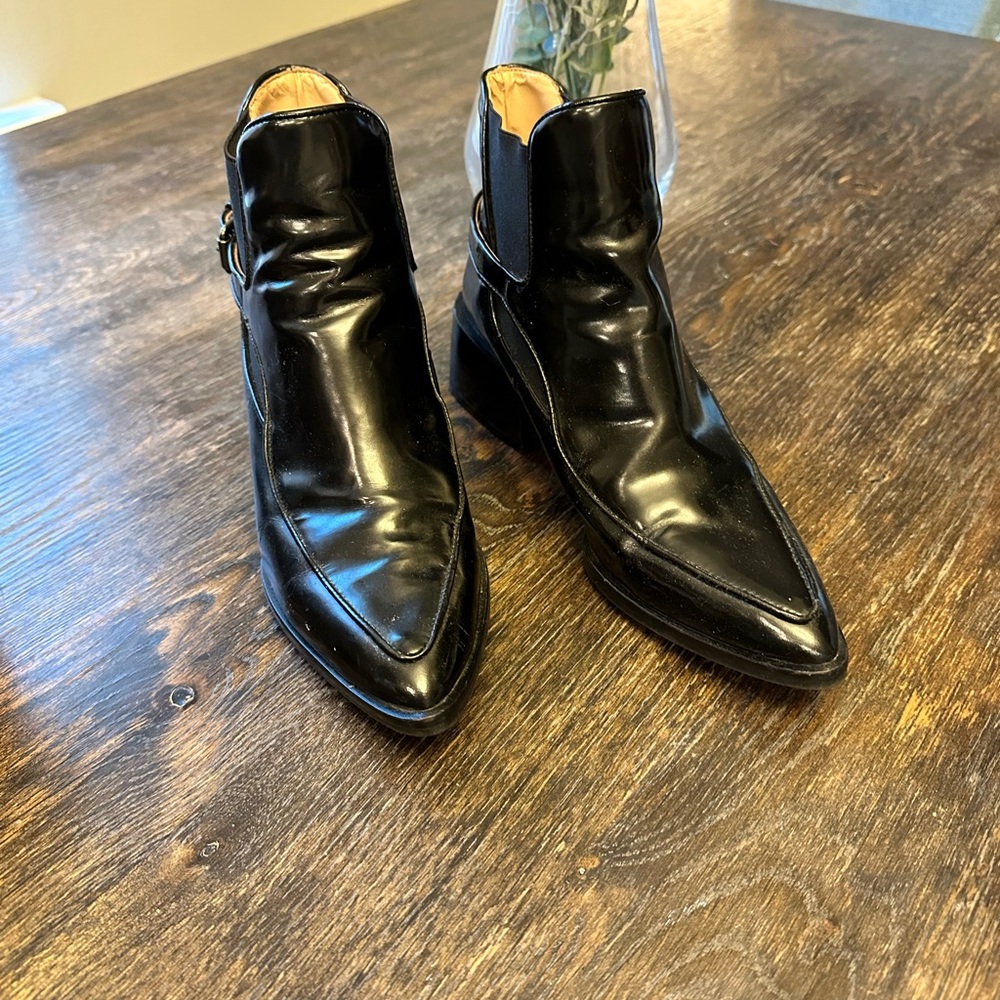 Zara Black Heeled Ankle Boots